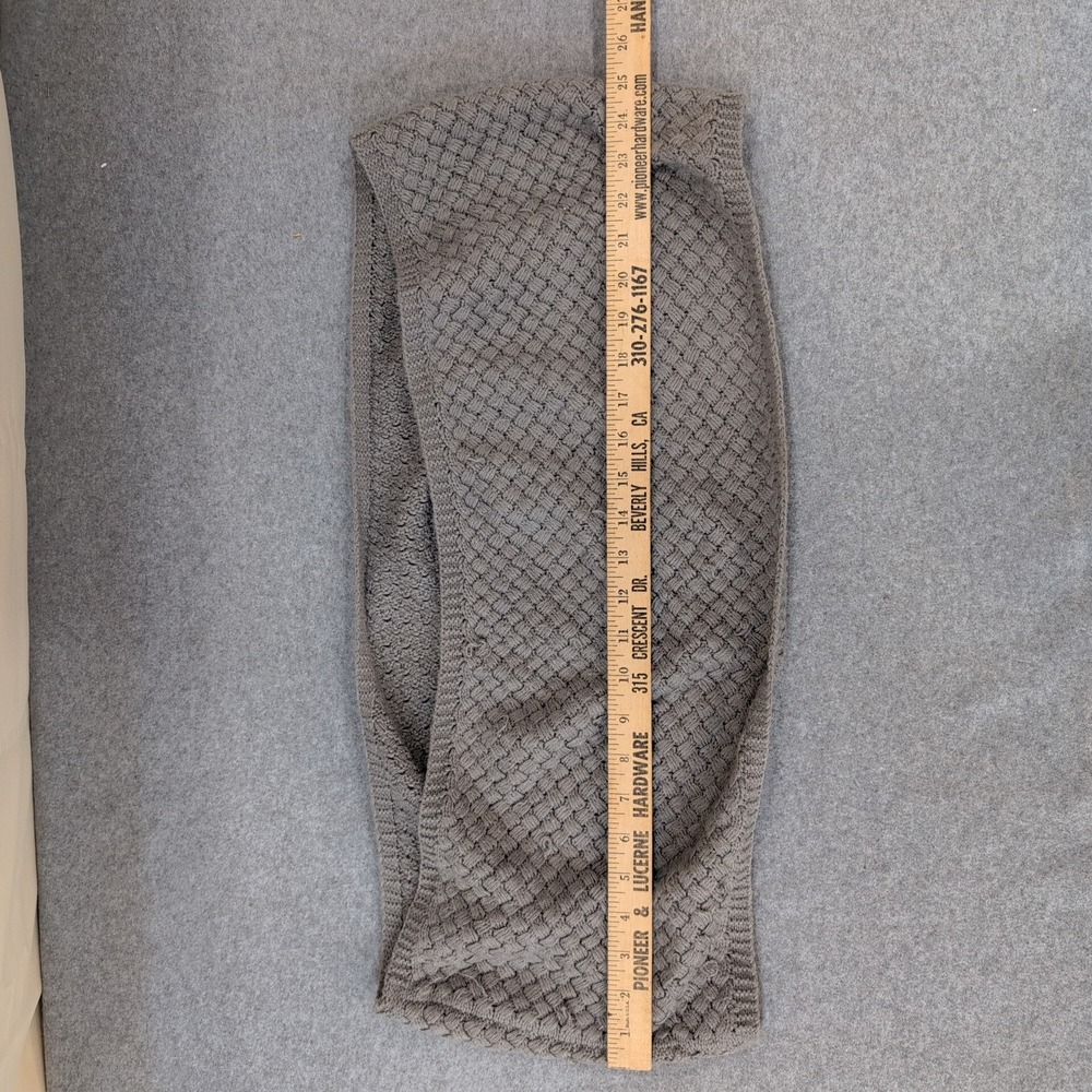 Rue21 Gray‎ Textured Knit Tube Top Bandeau Scarf Wrap Cover Up - Picture 3 of 4